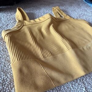 YPB Mustard Ribbed Sports Bra Small
